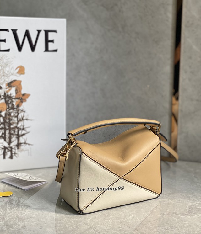 Loewe專櫃經典款2022新顏色迷你女包 羅意威Puzzle系列Mini女款手提肩背包小牛皮幾何包 10173 lyw1522